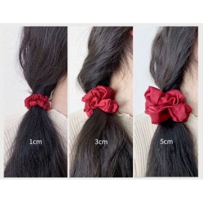 100% Silk Scrunchie Set - 19 mm - One set of 3