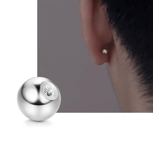 Vintage style small silver rose ear studs