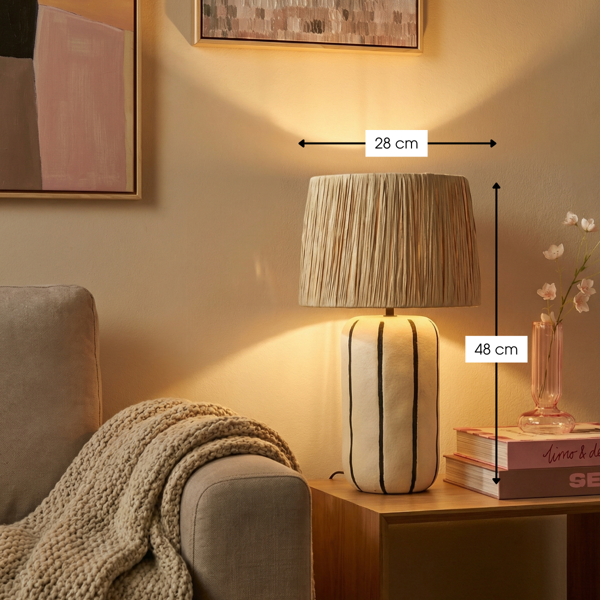 Standing lamp Denton Beige