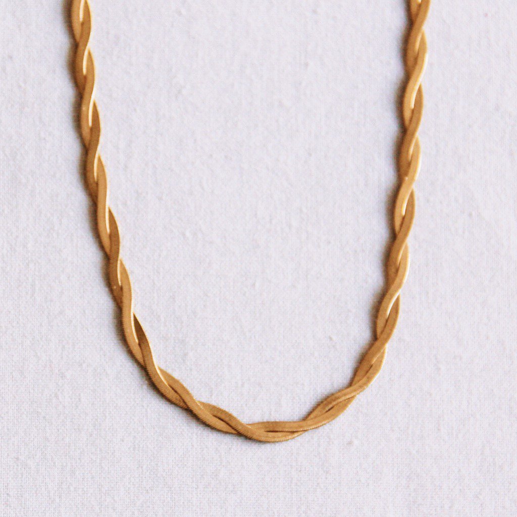 Braided “Snake” chain – gold color