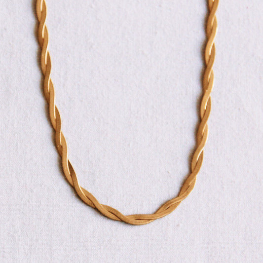 Braided “Snake” chain – gold color