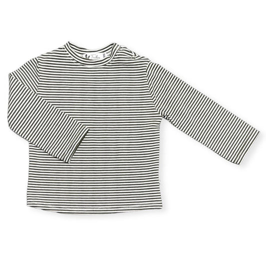 Longsleeve small stripes dark forest