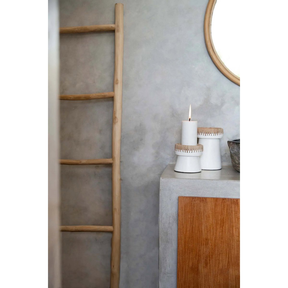 The Pretty Candle Holder - White Natural - S