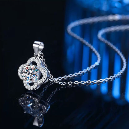 Moissanite Lucky Clover Necklace