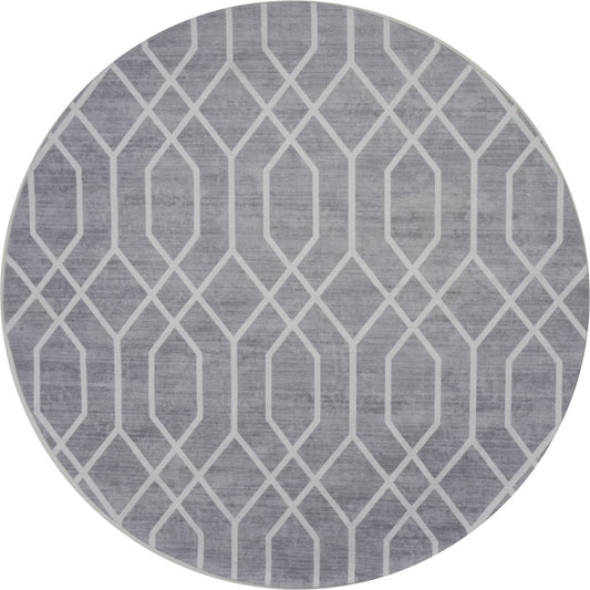 Rug Pattern Round Gray ø160 cm