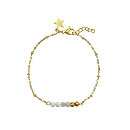 Bracelet Moonstone & Star - Gold