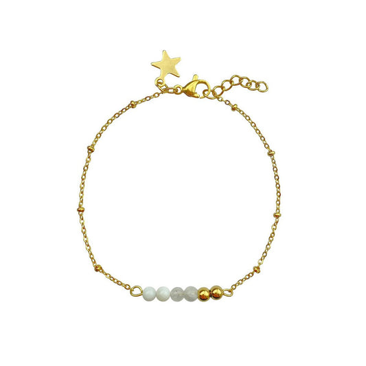 Bracelet Moonstone & Star - Gold