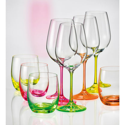 WINE GLASSES NEON 350ML-SET OF 4