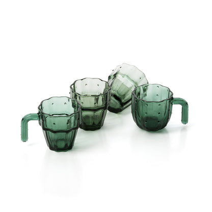 The Stack-a-Cactus Glasses - Green - Set of 4