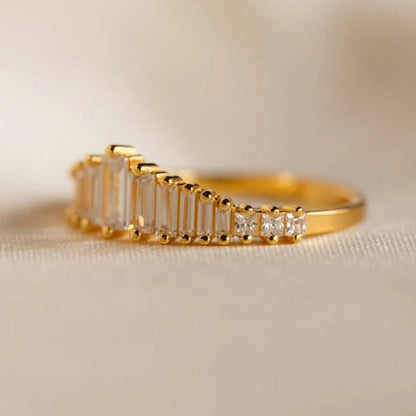 Transition Eternity Rings with Emerald-cut Stones