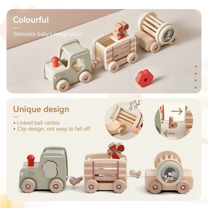 Wooden Train Learning Toy