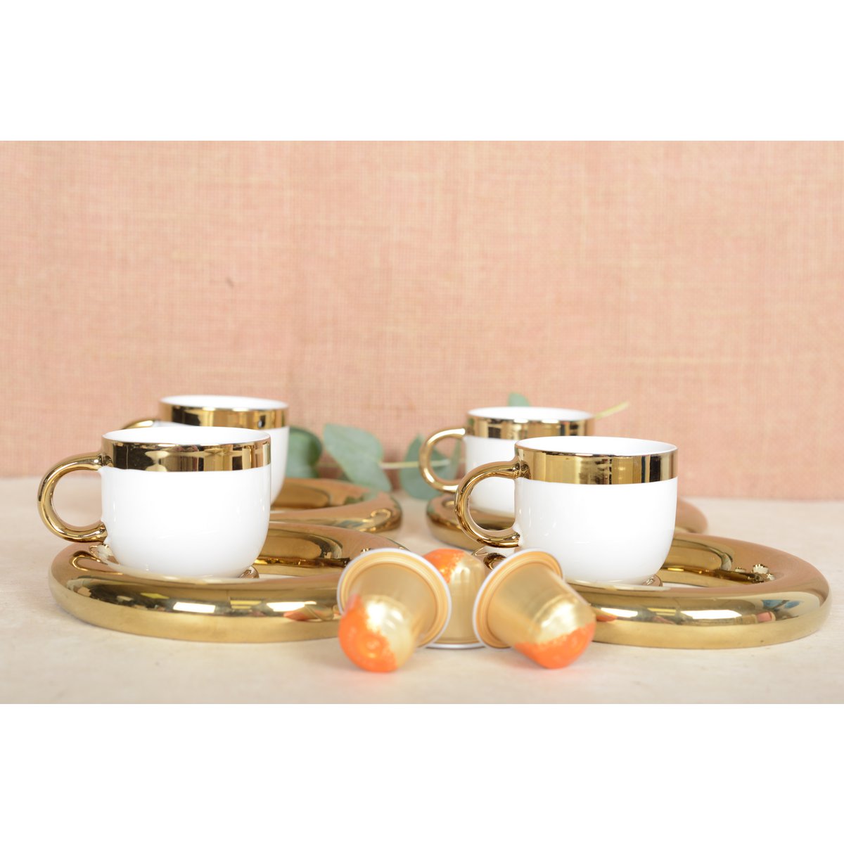 Set of 4 cups at CAFE CIRCLE DORE