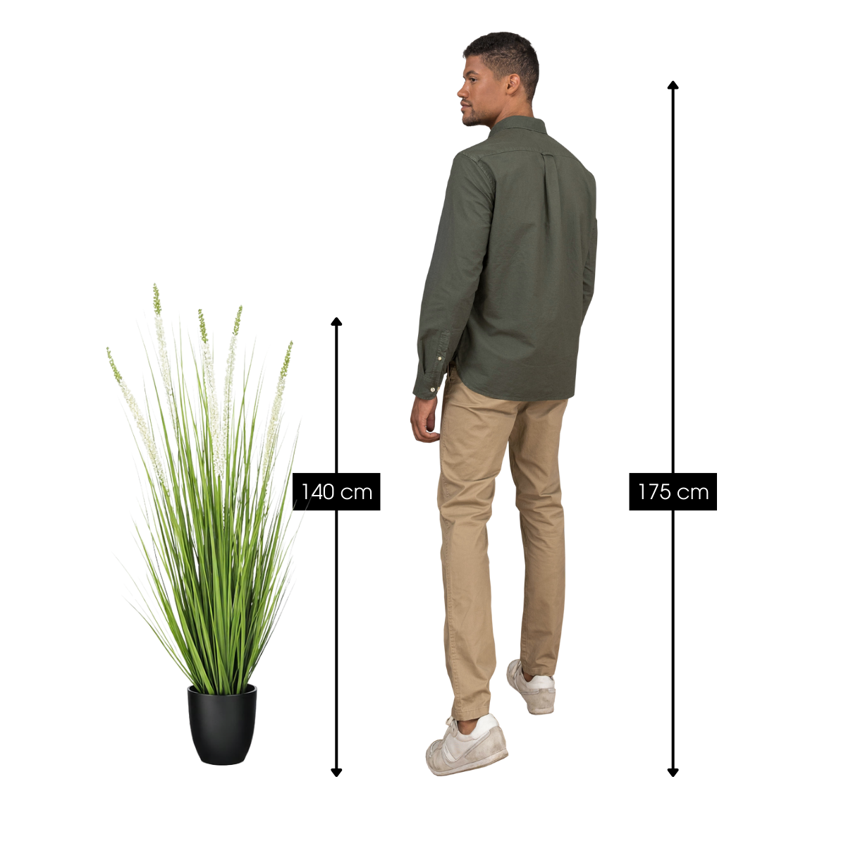 Artificial Plant Ornamental Grass White