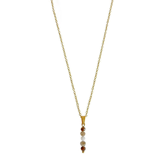 Zen Gemstone Necklace - Gold