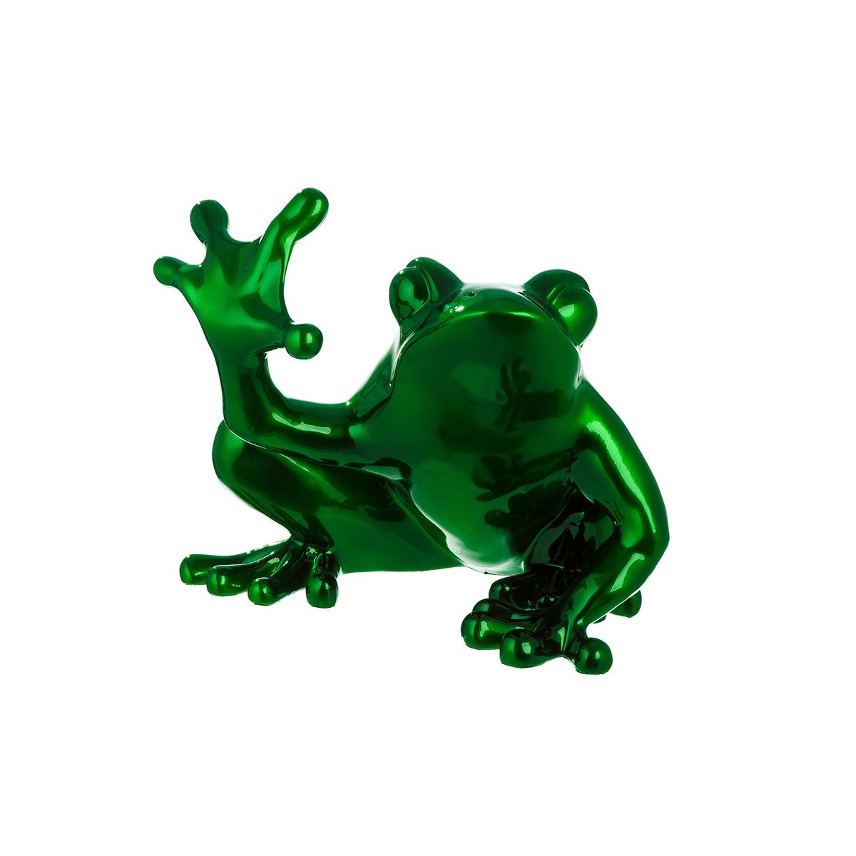 Figure frog green H.35 cm