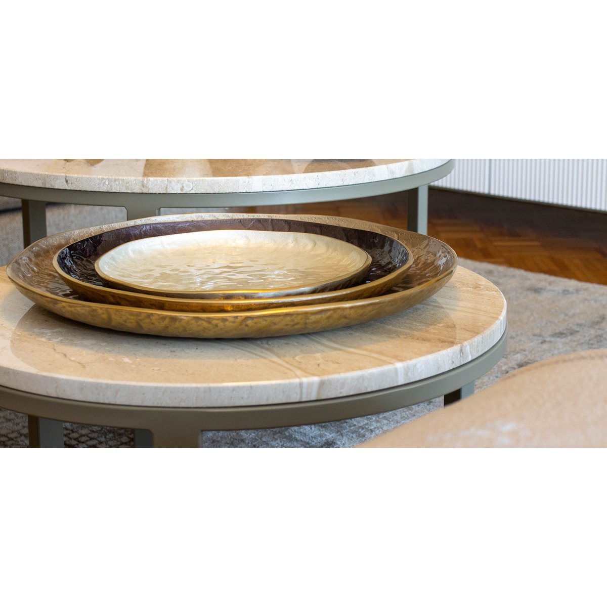 Round sand decorative cut 48x48x4.5cm