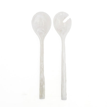 White resin salad covered