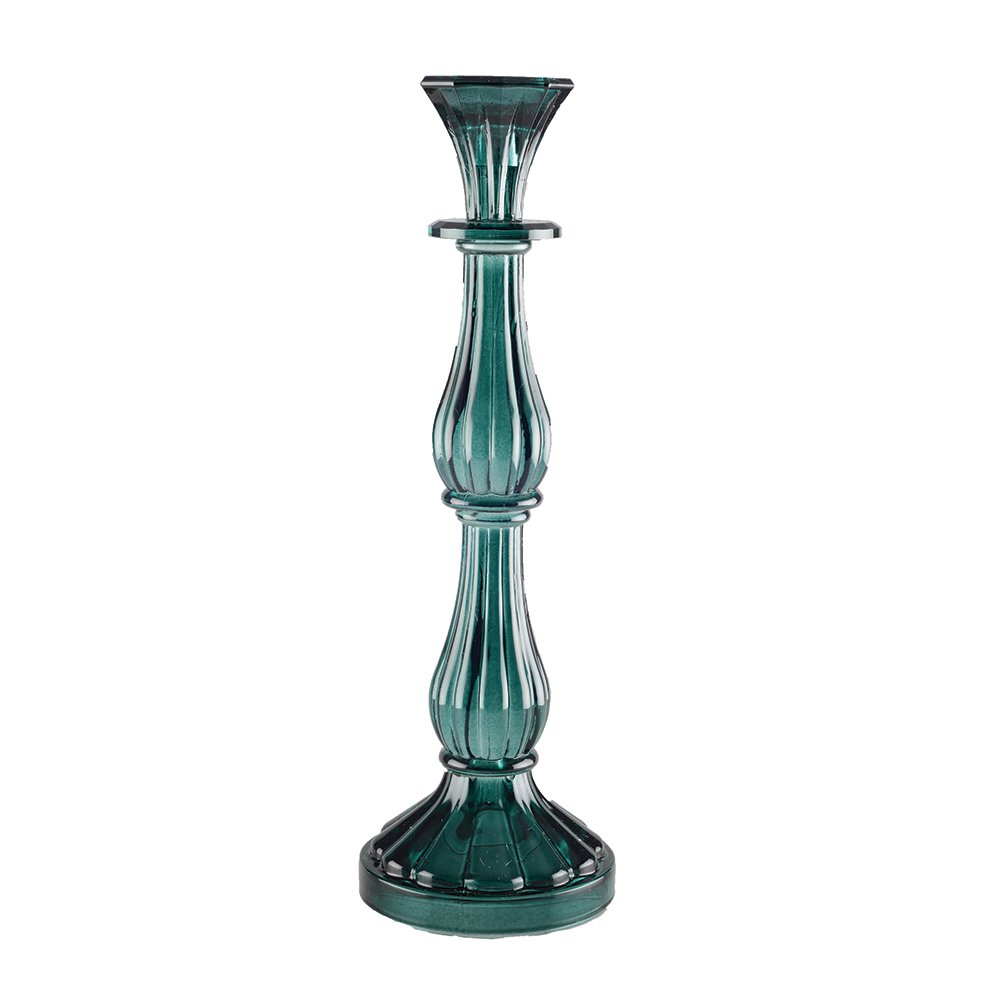 MEDIUM TURQUOISE CANDLESTICK MODEL H31CM