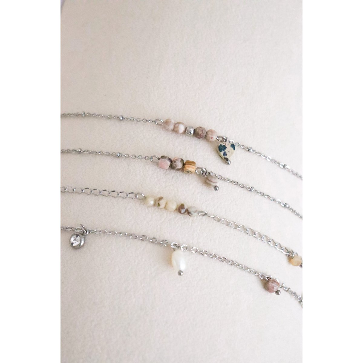 Zebra Feldspar Bracelet - Silver