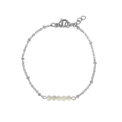 Bracelet Moonstones Facet - Silver