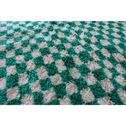 Berber pure wool checkered rug 166 x 269 cm