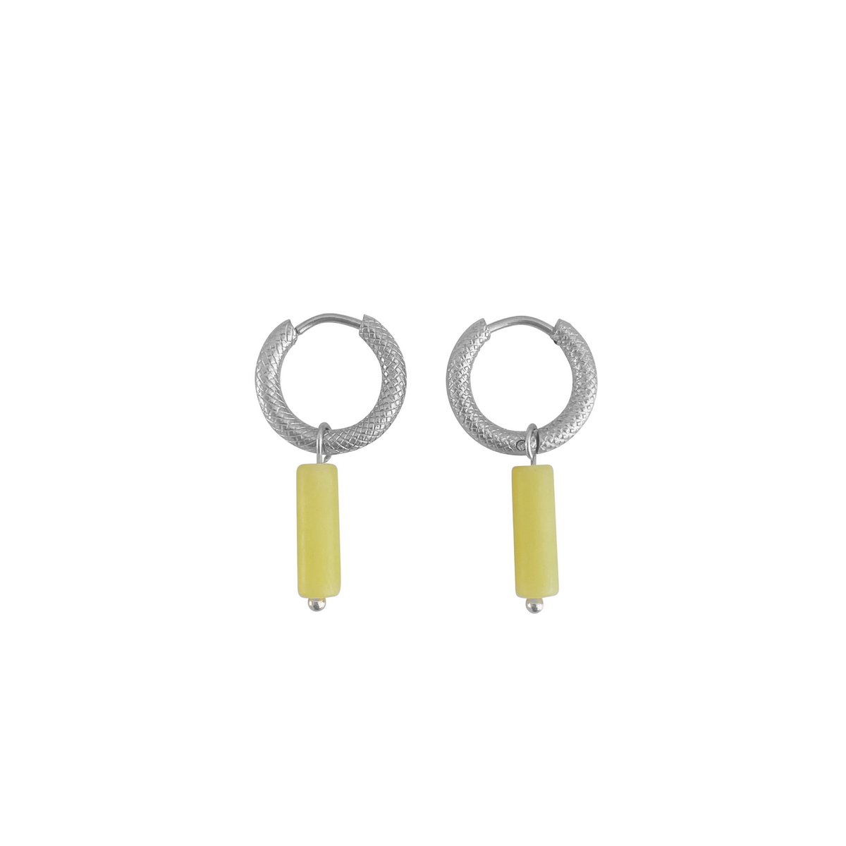 Lemon Jade Earrings - Silver