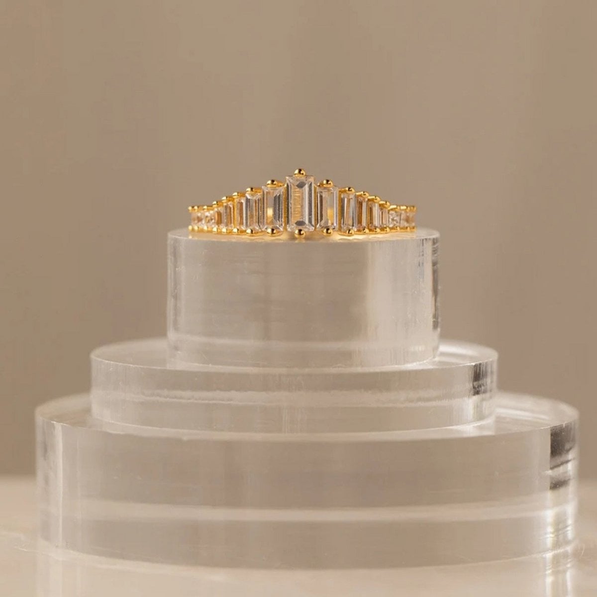 Transition Eternity Rings with Emerald-cut Stones