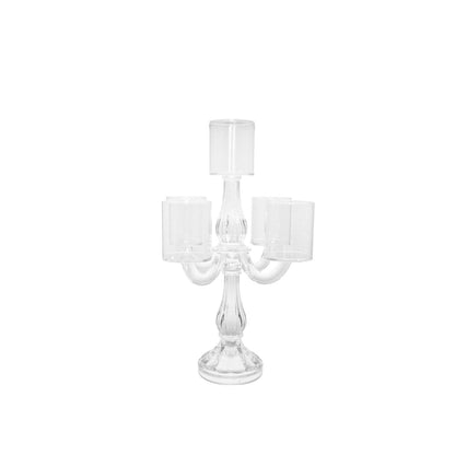 Chandelier 5 lights transparent H35cm