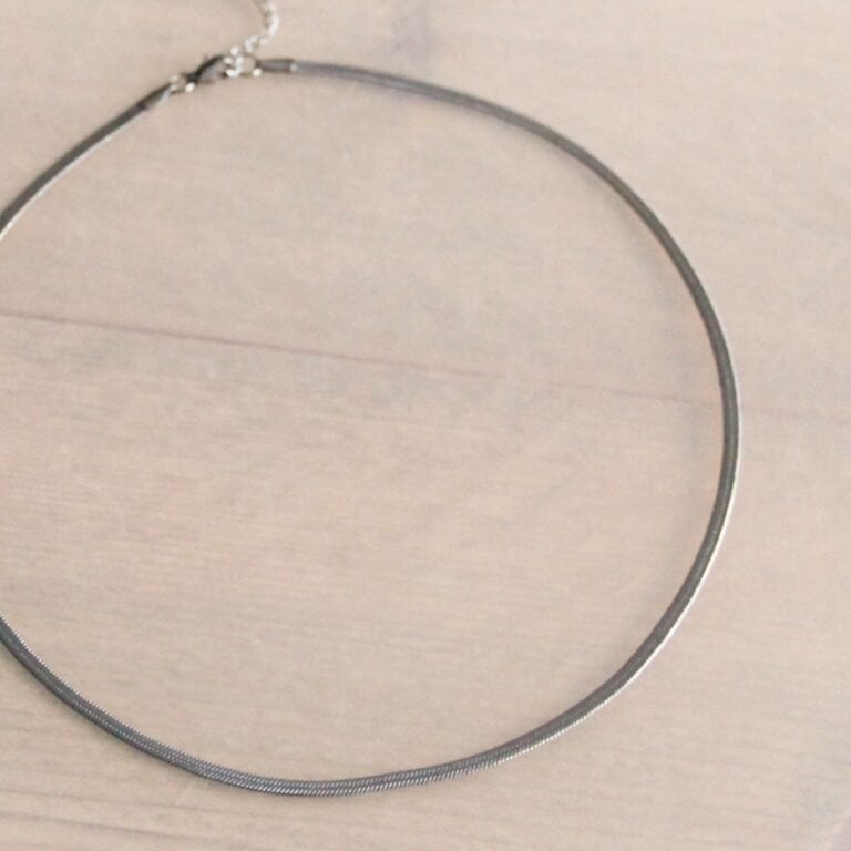 Flat “Snake” chain 3mm - silver color