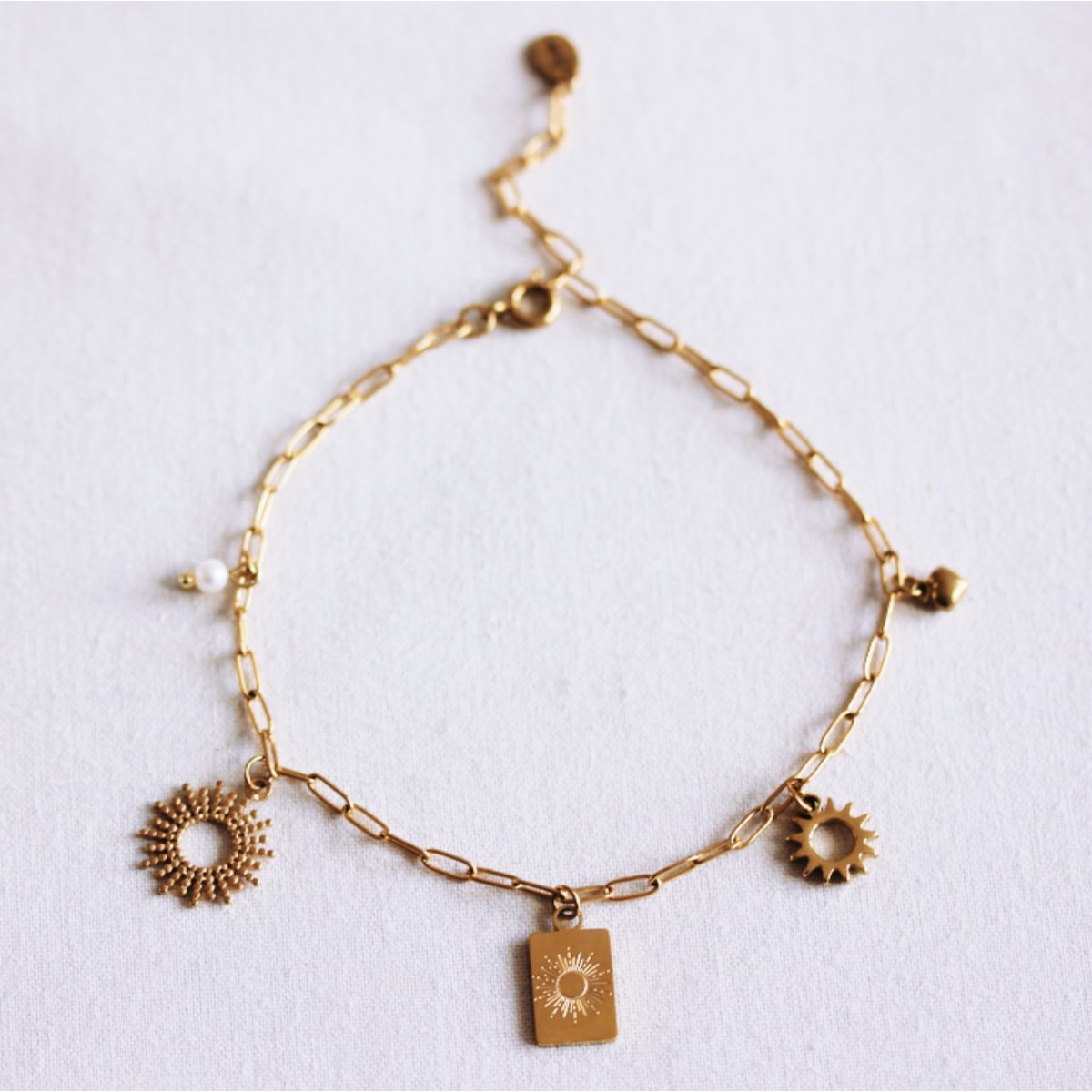 'Golden Sun' anklet charm