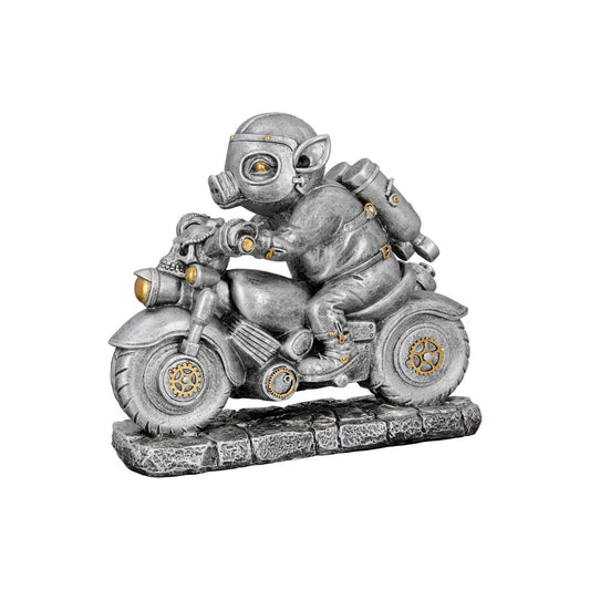 Poly Sculpture "Steampunk Motor Pig"