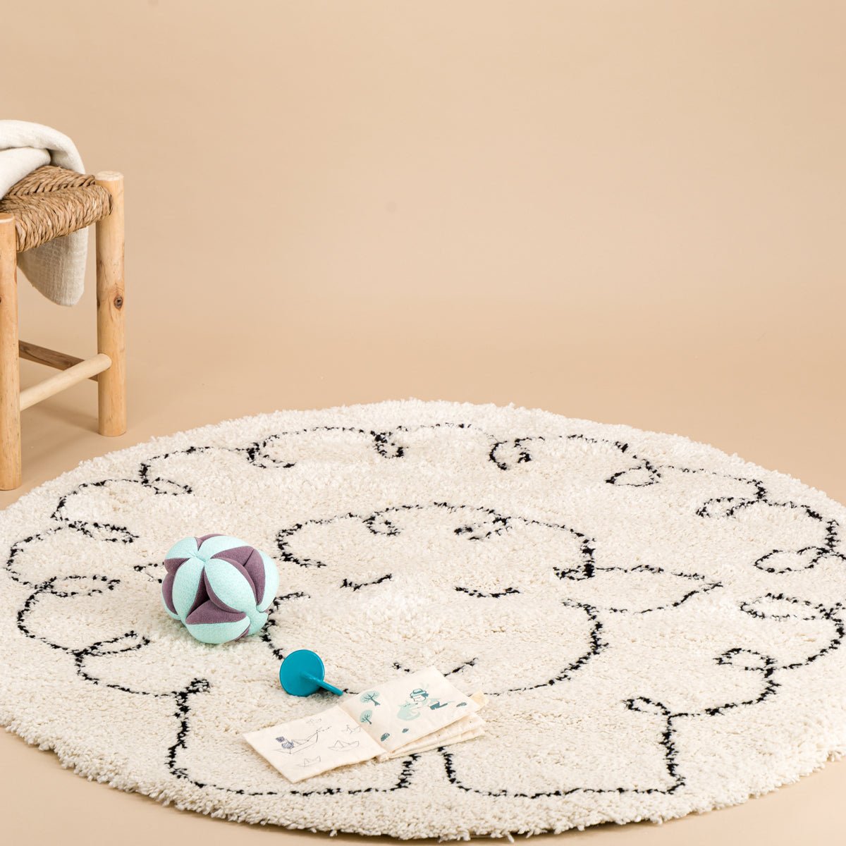 Tapis enfant rond PETIT MOUTON