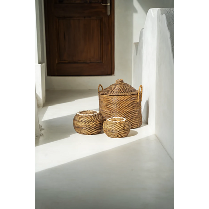 The Colonial Peek-a-Boo Basket - Natural Brown - M