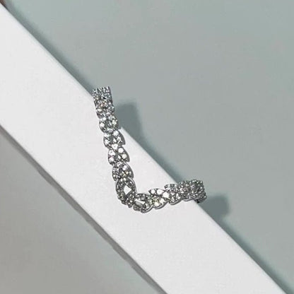 Double Hoops Dazzling Ear Cuff-One piece