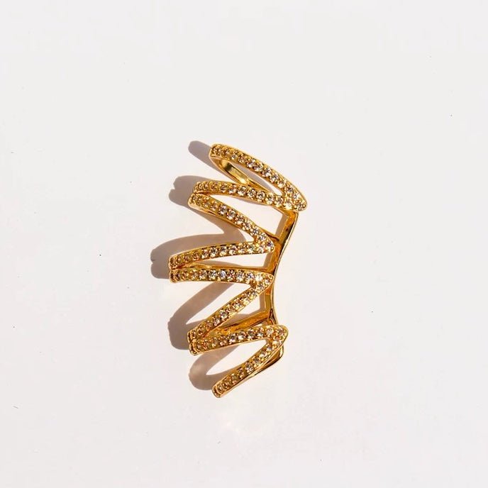 Dazzling Wrapped Line Ear Cuff-One piece