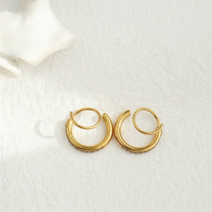 Geometric Spiral Line Earrings