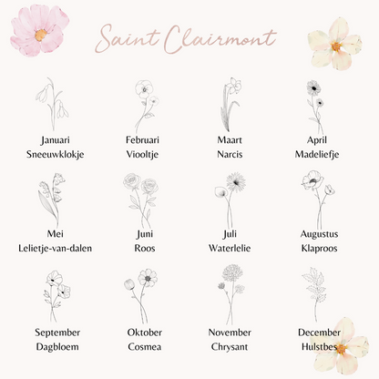 Birthday Flower Bracelet - Rosé Gold (to be ordered monthly)
