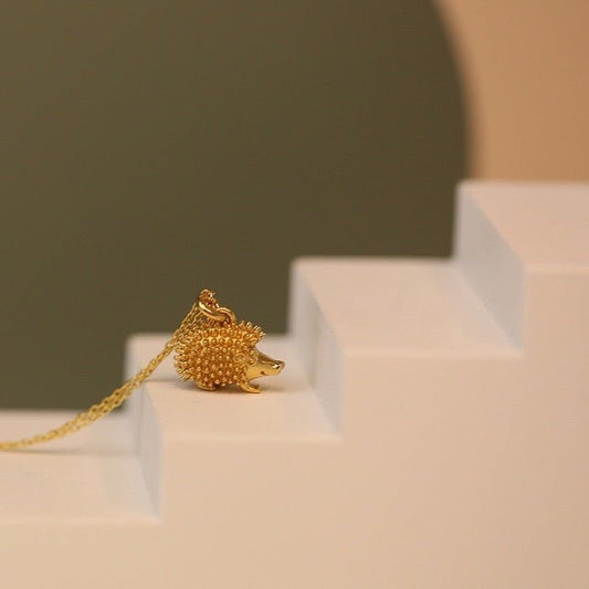 Hérisson - Gold hedgehog necklace