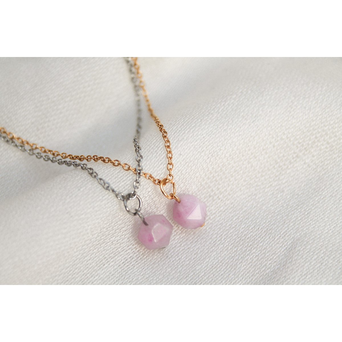 Necklace Chalcedony - Gold