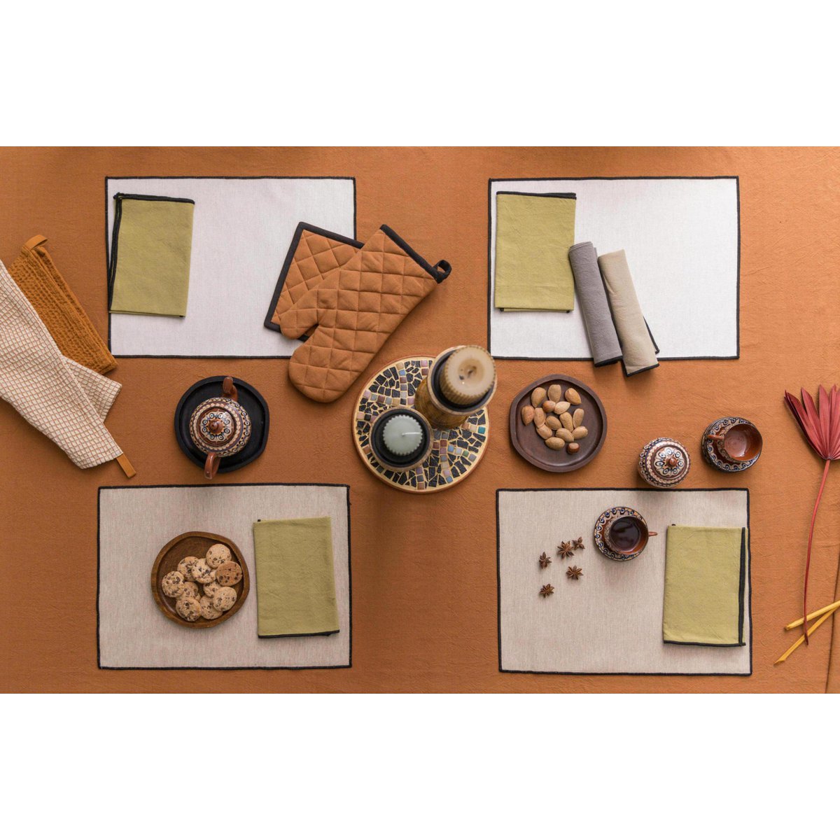 Recycled napkin Grace Caramel 40 x 40