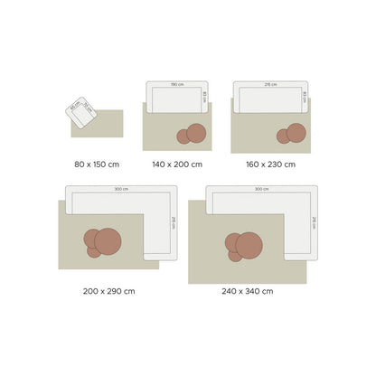 Nala Beige Rug - 240 x 340 cm