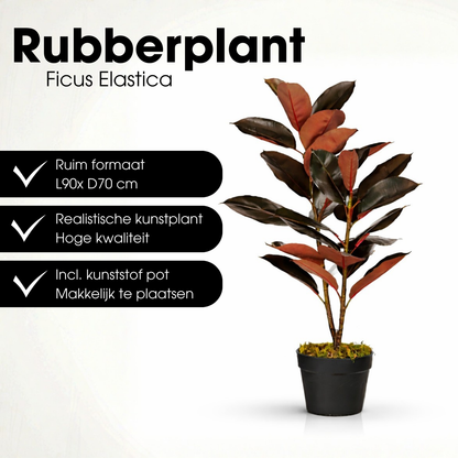 Artificial plant Rubber plant Red