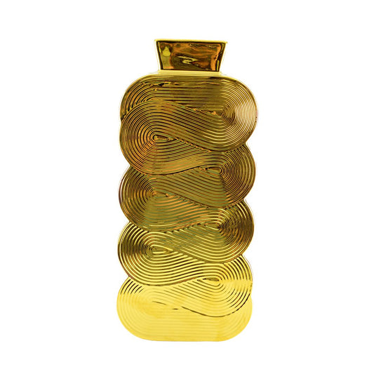 BRILLIANT GOLD VASE LARGE MODEL 14X8X30CM