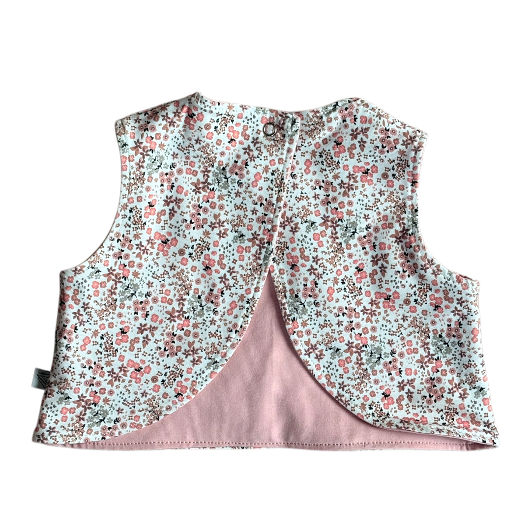 Apron reversible Flower/Crepe
