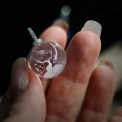 Clear Quartz Reindeer Necklace