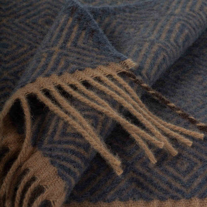 Wool Throw Blanket VENEZIA Blue