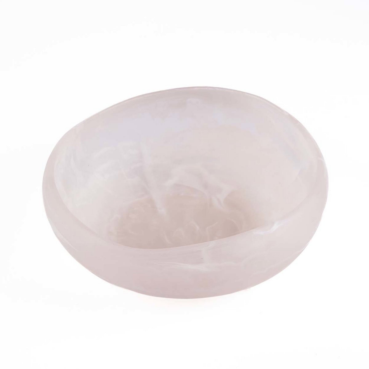 The Resin Organic Bowl - Pink White - L