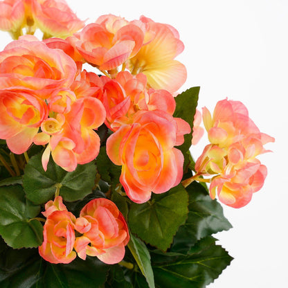 Artificial plant Begonia Salmon