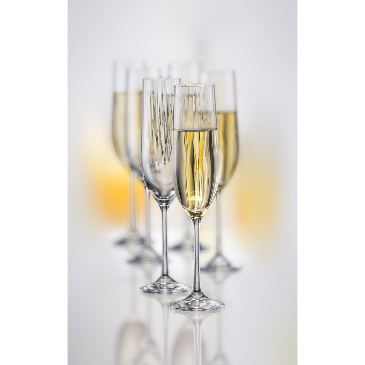 WATERFALL CHAMPAGNE FLUTE-SET OF 6