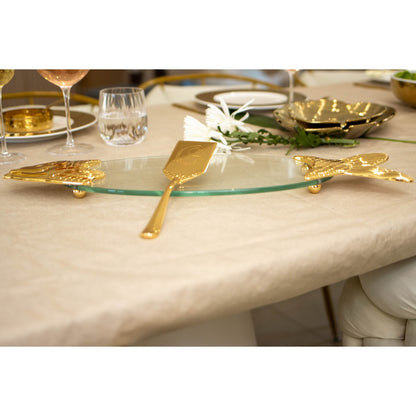 Fish dish with golden shovel